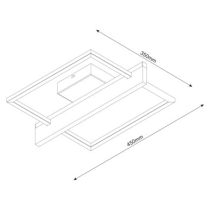 LED lubų šviestuvas LARYSA LED/11,5W/230V 35x45 cm iš pušies