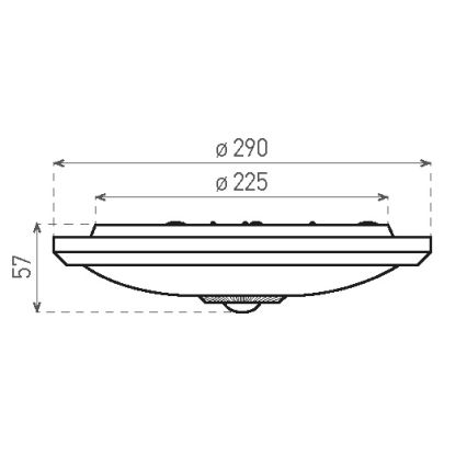 LED lubinis šviestuvas su judesio ir sutemos jutikliu bei avariniu moduliu MANA LED/16W/230V 1500 mAh skersmuo 29 cm baltas