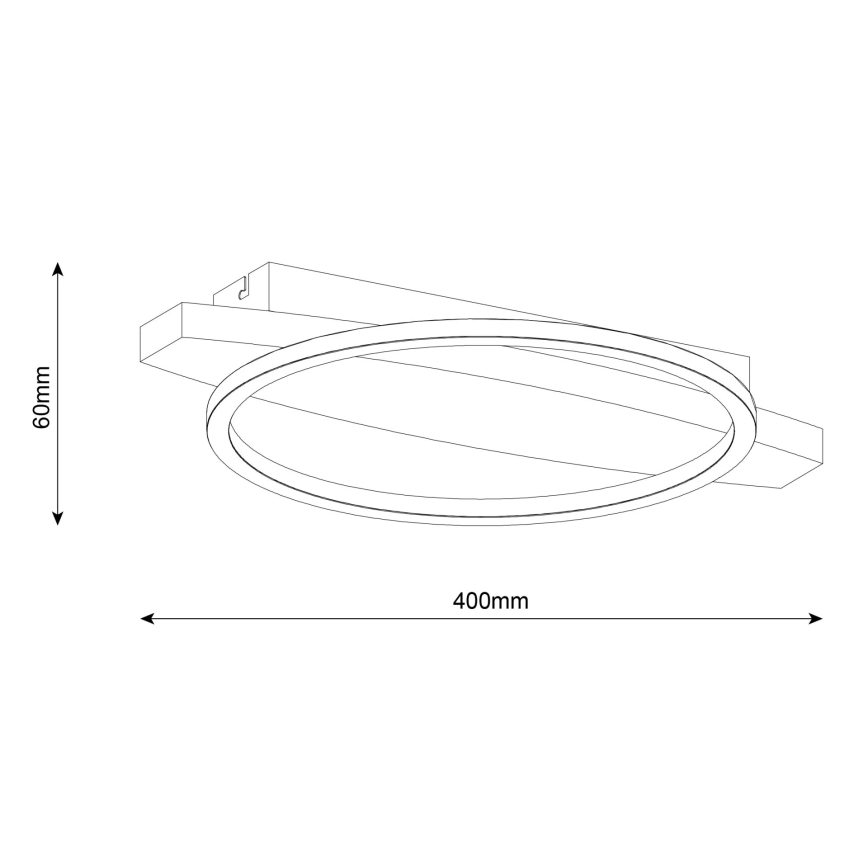 LED lubų šviestuvas MELISA LED/12W/230V 30x40 cm, pušinis