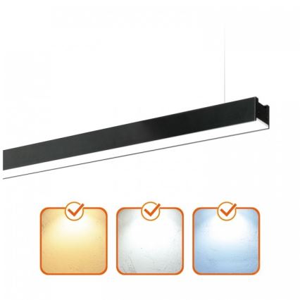 LED lubinis arba pakabinamas šviestuvas KOLINE LED/40W/230V 3000/4000/6500K 120 cm juodas
