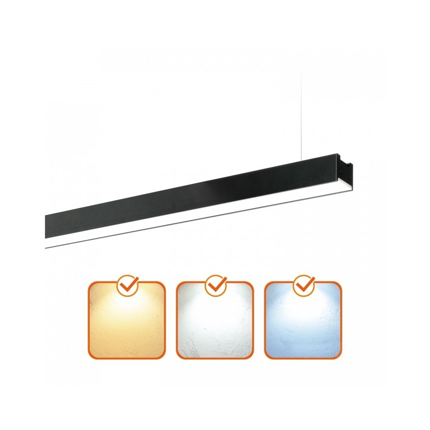 LED lubinis arba pakabinamas šviestuvas KOLINE LED/40W/230V 3000/4000/6500K 120 cm juodas