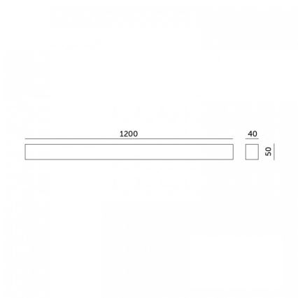 LED lubinis arba pakabinamas šviestuvas KOLINE LED/40W/230V 3000/4000/6500K 120 cm juodas