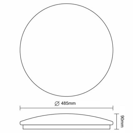 LED reguliuojamas lubinis šviestuvas STAR LED/48W/230V 3000-6500K + nuotolinis pultelis