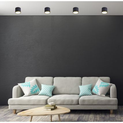 LED lubų šviestuvas TUBA LED/9W/230V juodas/auksinis