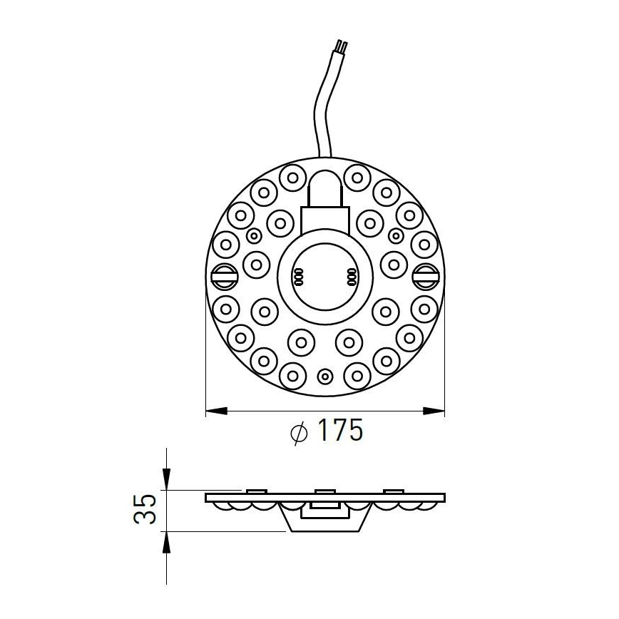LED magnetinis modulis LED/24W/230V skersmuo 17,5 cm 2700/3000/4000/5000/6500K