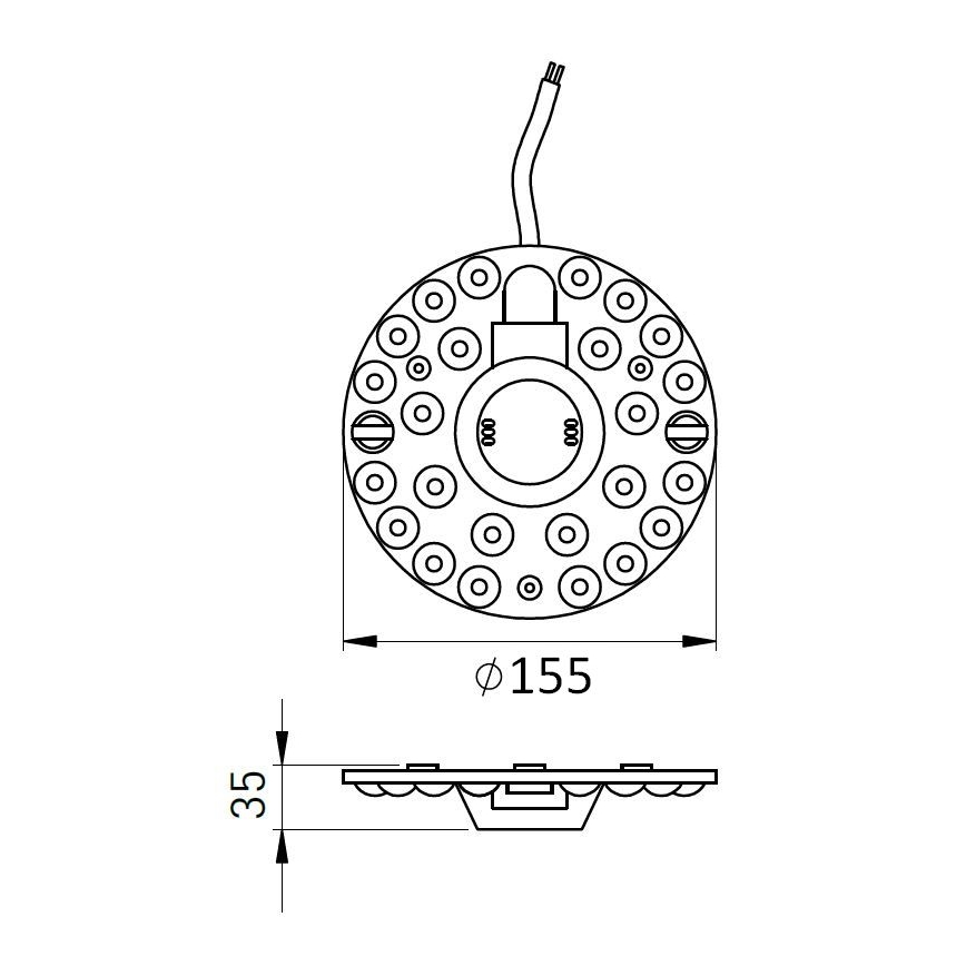 LED magnetinis modulis LED/18W/230V skersmuo 15,5 cm 2700/3000/4000/5000/6500K
