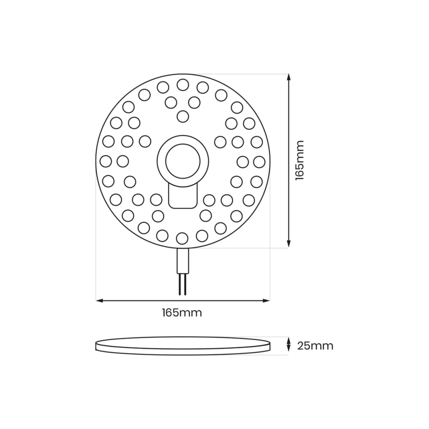 LED Magnetinis modulis LED/20W/230V diametras 16,5 cm 3000K