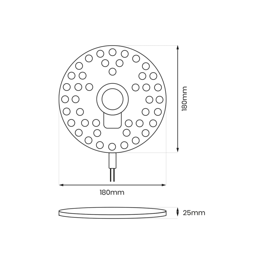LED Magnetinis modulis LED/24W/230V diametras 18 cm 3000K