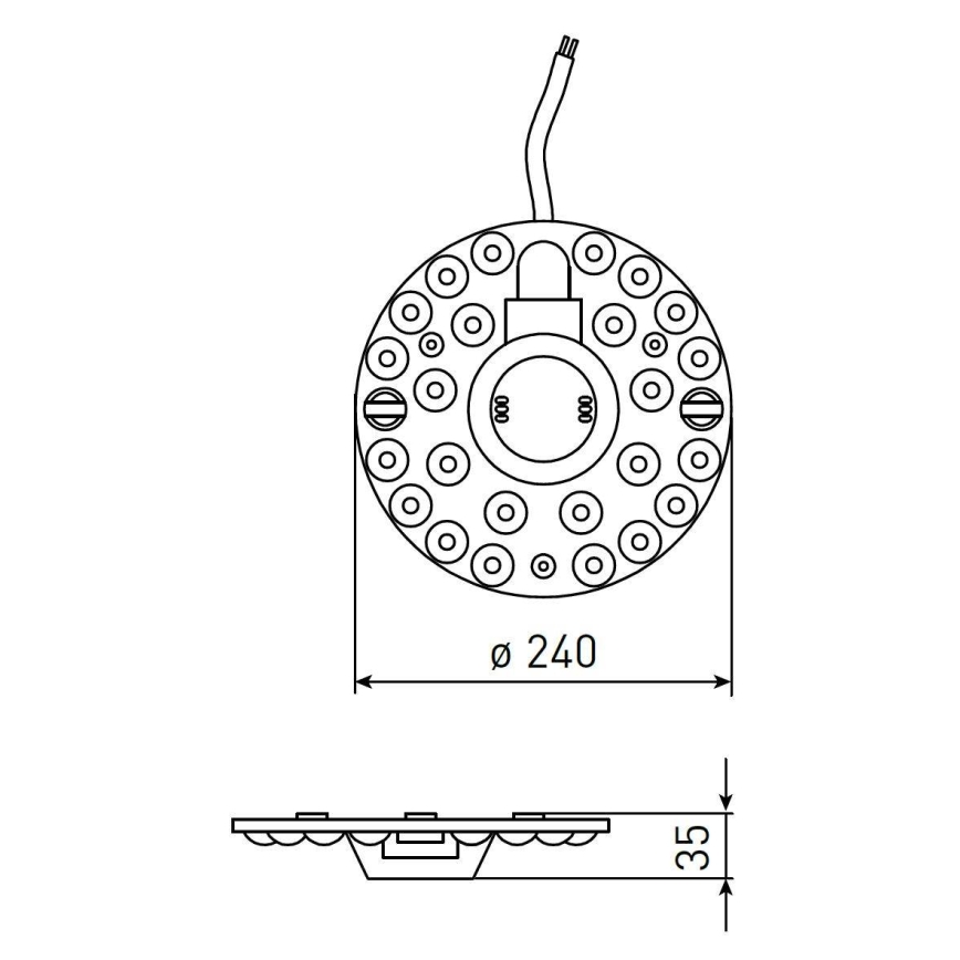 LED magnetinis modulis LED/36W/230V skersmuo 24 cm 2700/3000/4000/5000/6500K