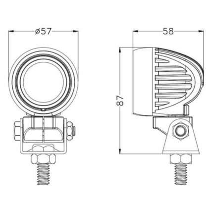 LED Mašinos prožektorius OSRAM LED/10W/10-30V IP68 5700K