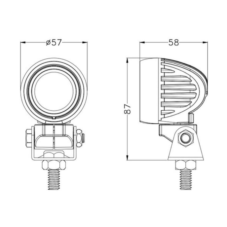 LED Mašinos prožektorius OSRAM LED/10W/10-30V IP68 5700K