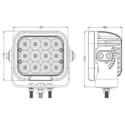 LED Mašinos prožektorius OSRAM LED/120W/10-30V IP68 5700K