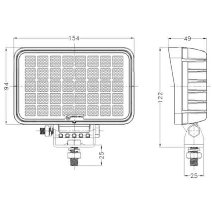 LED Mašinos prožektorius OSRAM LED/40W/10-30V IP68 5700K