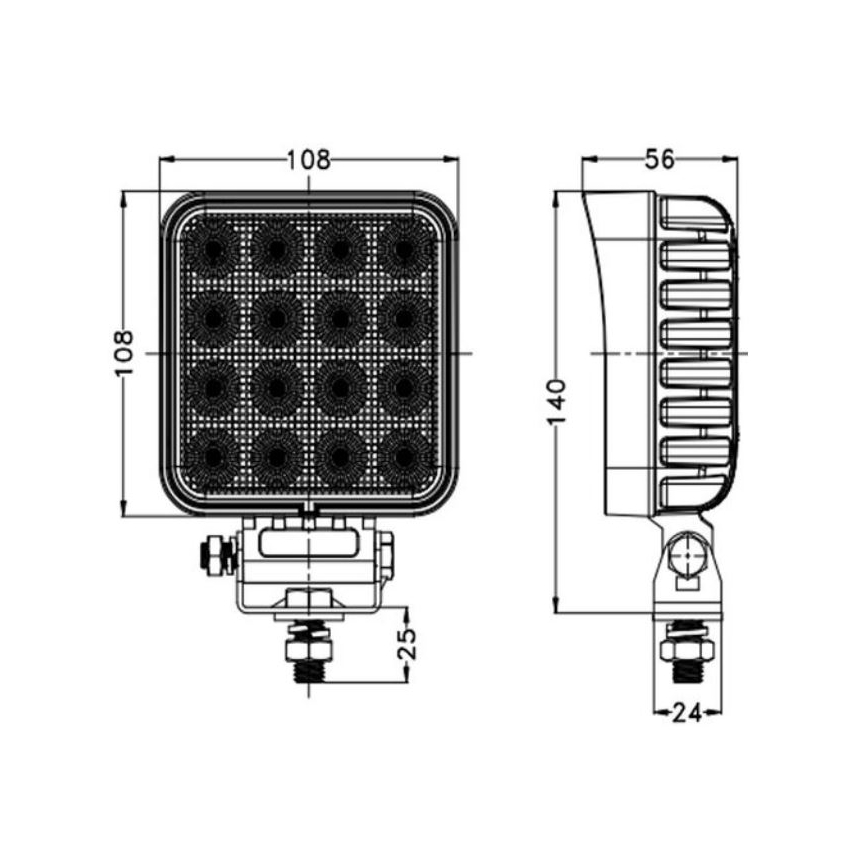 LED Mašinos prožektorius OSRAM LED/64W/10-30V IP68 5700K