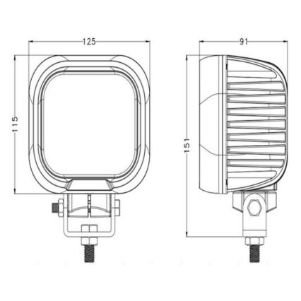 LED Mašinos prožektorius OSRAM LED/90W/10-30V IP68 5700K