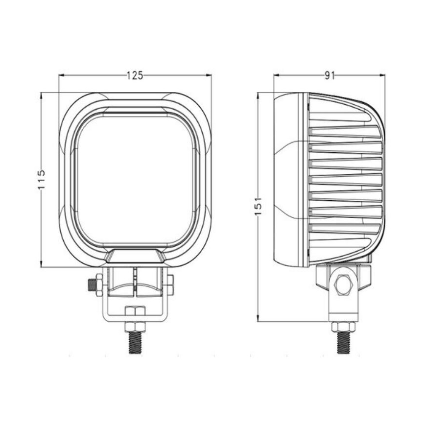 LED Mašinos prožektorius OSRAM LED/90W/10-30V IP68 5700K