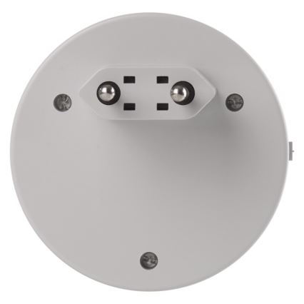 LED naktinė kištukinė lempa su šviesos jutikliu+2xUSB 3xLED/0,3W/230V