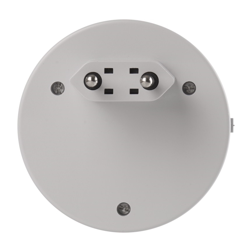 LED naktinė kištukinė lempa su šviesos jutikliu+2xUSB 3xLED/0,3W/230V