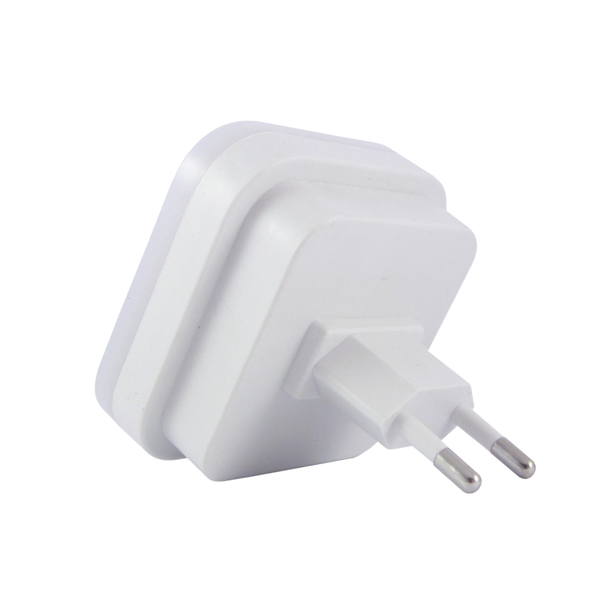 LED naktinė lempa su judesio ir sutemų jutikliu LED/0,5W/230V balta