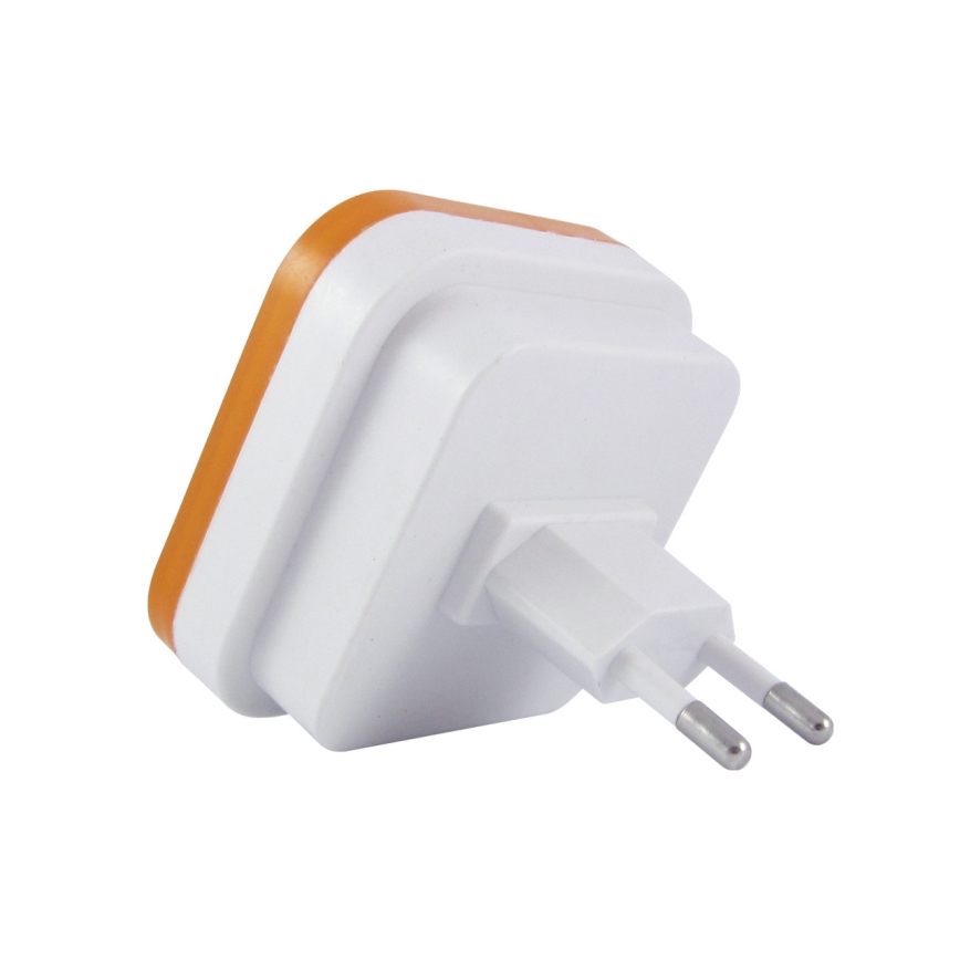 LED naktinė lempa su sutemų jutikliu LED/0,5W/230V oranžinė