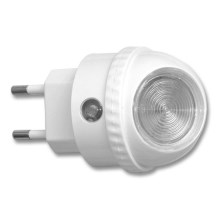LED Naktinė lemputė, jungiama į elektros lizdą, su sutemų jutikliu LED/0,4W/230V