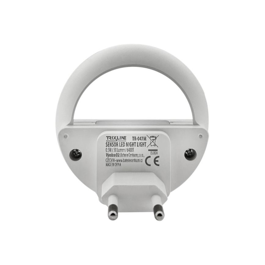 LED Naktinė lemputė su prieblandos jutikliu LED/0,5W/230V balta
