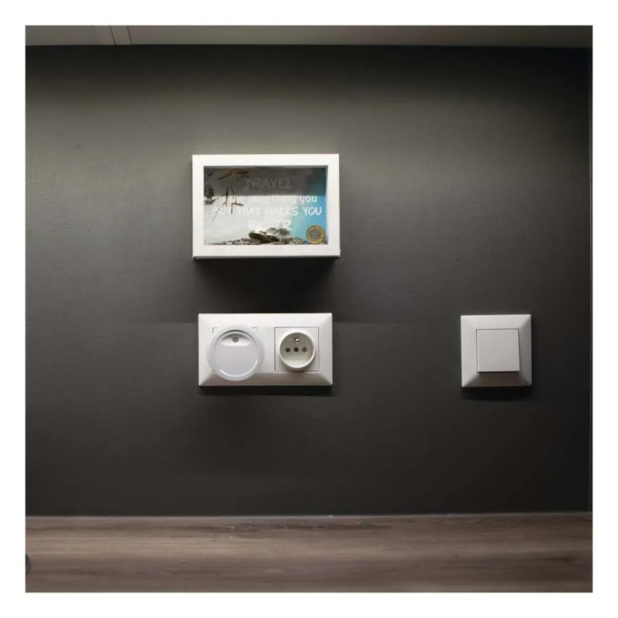 LED naktinė lemputė su sutemų jutikliu LED/0,3W/230V