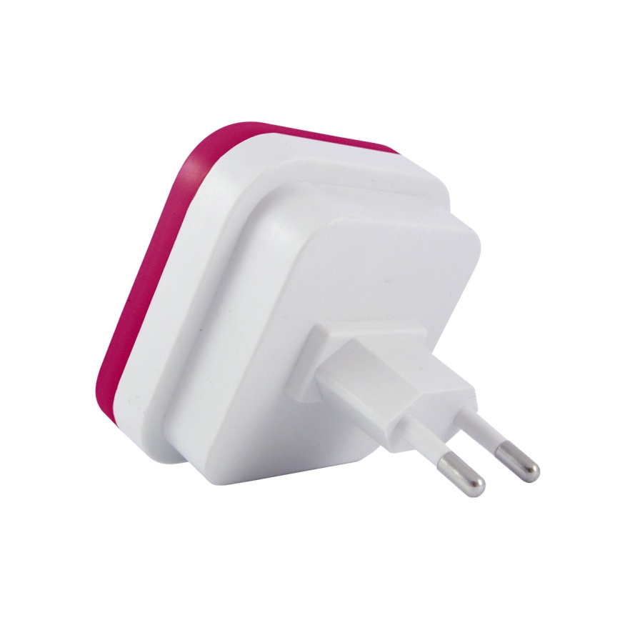 LED naktinė lemputė su sutemų jutikliu LED/0,5W/230V rožinė