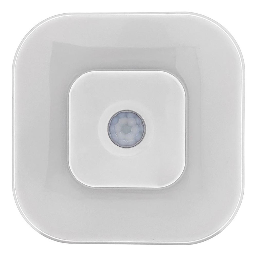 LED naktinė švieselė su jutikliu LED/0,5W/4,5V 3xAAA balta
