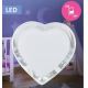 LED naktinis šviestuvas, jungiamas į kištukinį lizdą 0,4W/230V balta širdis