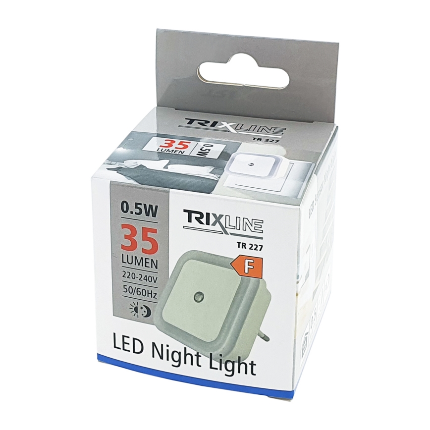 LED Naktinis šviestuvas su jutikliu LED/0,5W/230V baltas