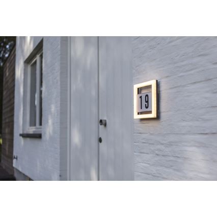 LED namo numeris ALICE LED/13W/230V IP44 3000K antracitas