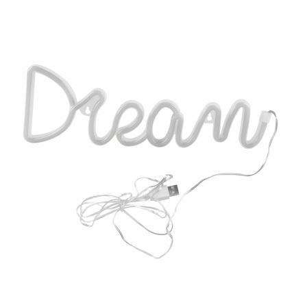 LED Neoninė sienų apdaila DREAM LED/3W/3xAA USB mėlyna