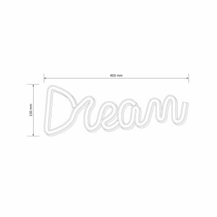 LED Neoninė sienų apdaila DREAM LED/3W/3xAA USB mėlyna