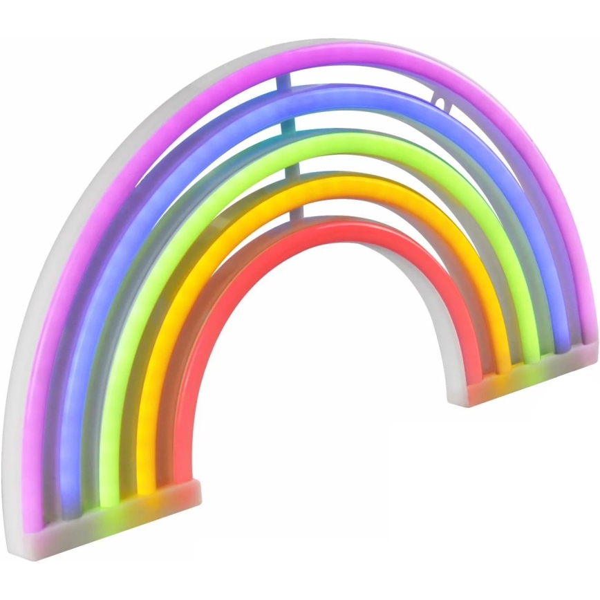 LED Neoninė sienų apdaila RAINBOW LED/3W/3xAA USB daugiaspalvis