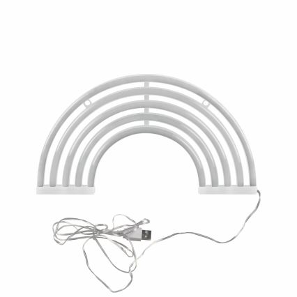 LED Neoninė sienų apdaila RAINBOW LED/3W/3xAA USB daugiaspalvis