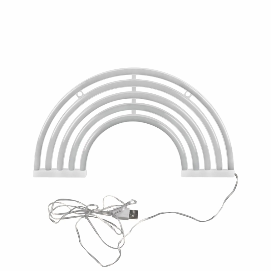LED Neoninė sienų apdaila RAINBOW LED/3W/3xAA USB daugiaspalvis