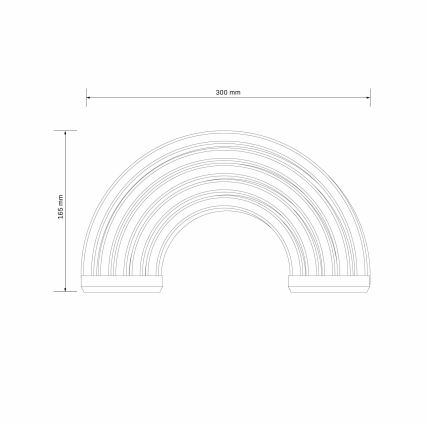 LED Neoninė sienų apdaila RAINBOW LED/3W/3xAA USB daugiaspalvis