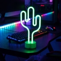 LED neoninė stalinė dekoracija LED/2W/3xAA USB kaktusas