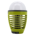 LED Nešiojama įkraunama lempa su vabzdžių gaudykle LED/2W/3,7V 1800 mAh IPX4 žalia