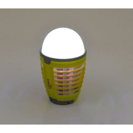 LED Nešiojama įkraunama lempa su vabzdžių gaudykle LED/2W/3,7V 1800 mAh IPX4 žalia