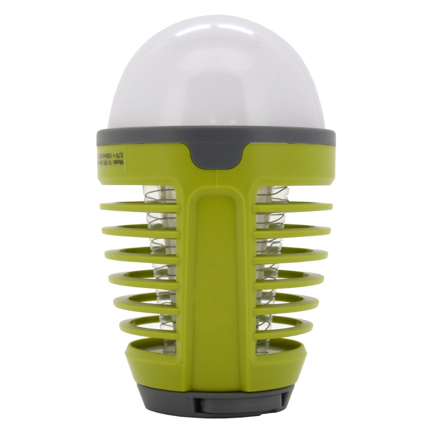 LED Nešiojama įkraunama lempa su vabzdžių gaudykle LED/2W/3,7V 1800 mAh IPX4 žalia