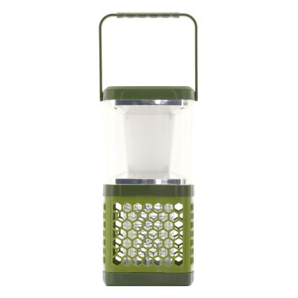 LED Nešiojama įkraunama lempa su vabzdžių gaudykle LED/3W/1800 mAh žalia