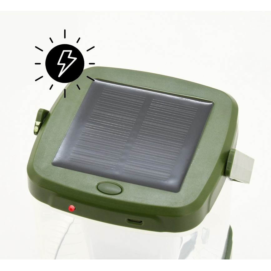 LED Nešiojama įkraunama lempa su vabzdžių gaudykle LED/3W/1800 mAh žalia