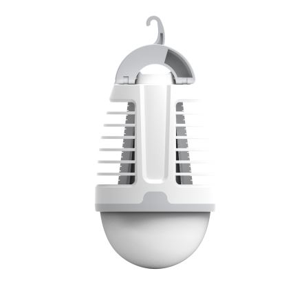 LED Nešiojama įkraunama lempa su vabzdžių gaudykle LED/5W/1800 mAh IPX4 balta/pilka