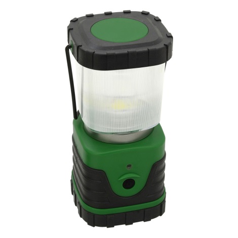 LED Nešiojama lempa LED/3xLR20 IP44 juoda/žalia