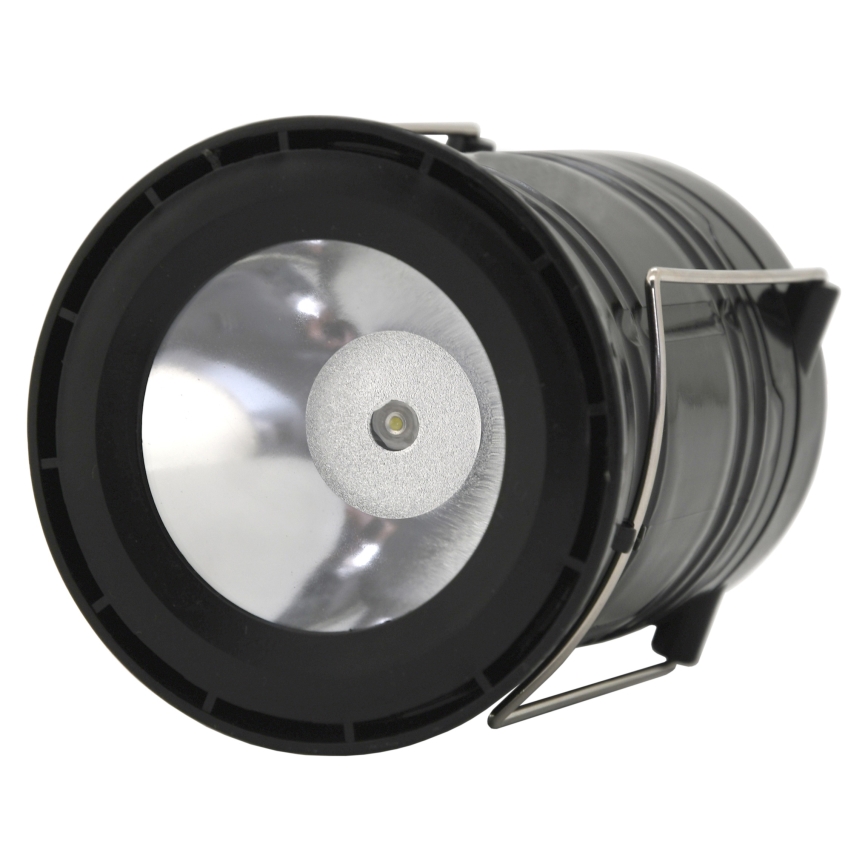 LED Nešiojama saulės energijos lempa LED/1200mAh juoda