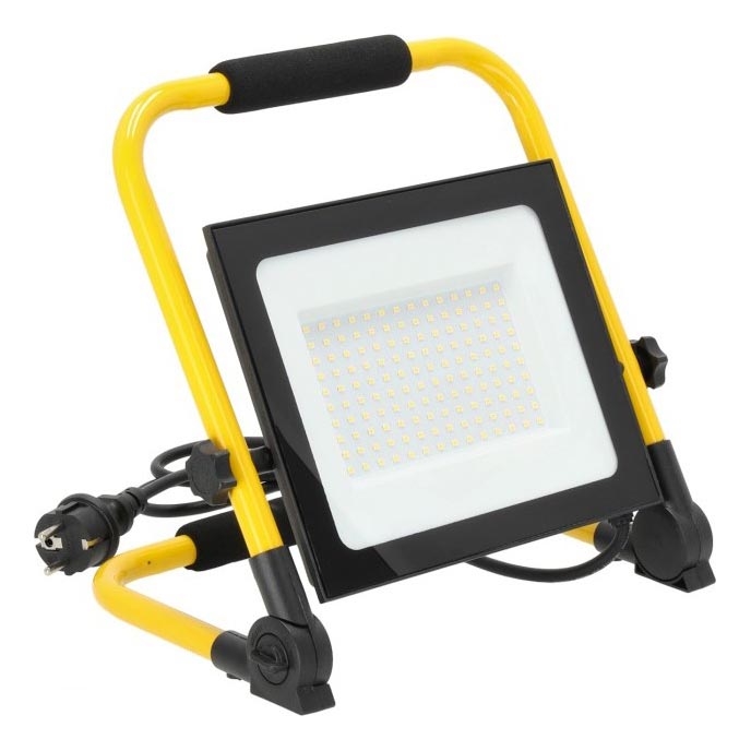 LED nešiojamas prožektorius TIGRA LED/100W/4000K IP54 juoda/geltona
