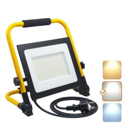 LED nešiojamas prožektorius TIGRA LED/100W/4000K IP54 juoda/geltona