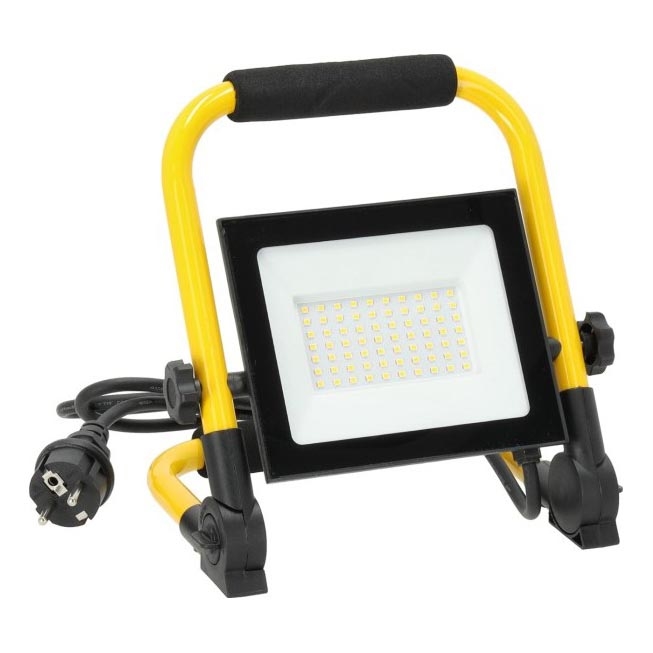 LED nešiojamas prožektorius TIGRA LED/50W/4000K IP54 juoda/geltona